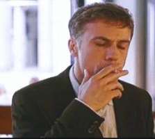 Christoph Waltz smoking